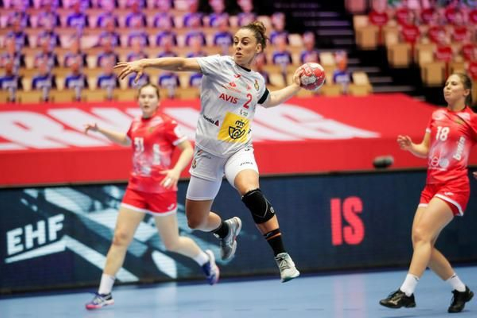 Marta López, durante el choque.