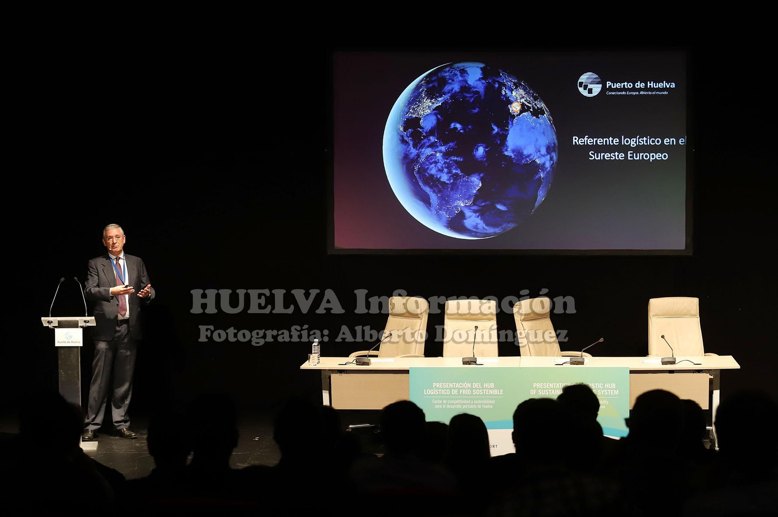 Imágenes de la presentación de la ciudad del frío del Puerto de Huelva