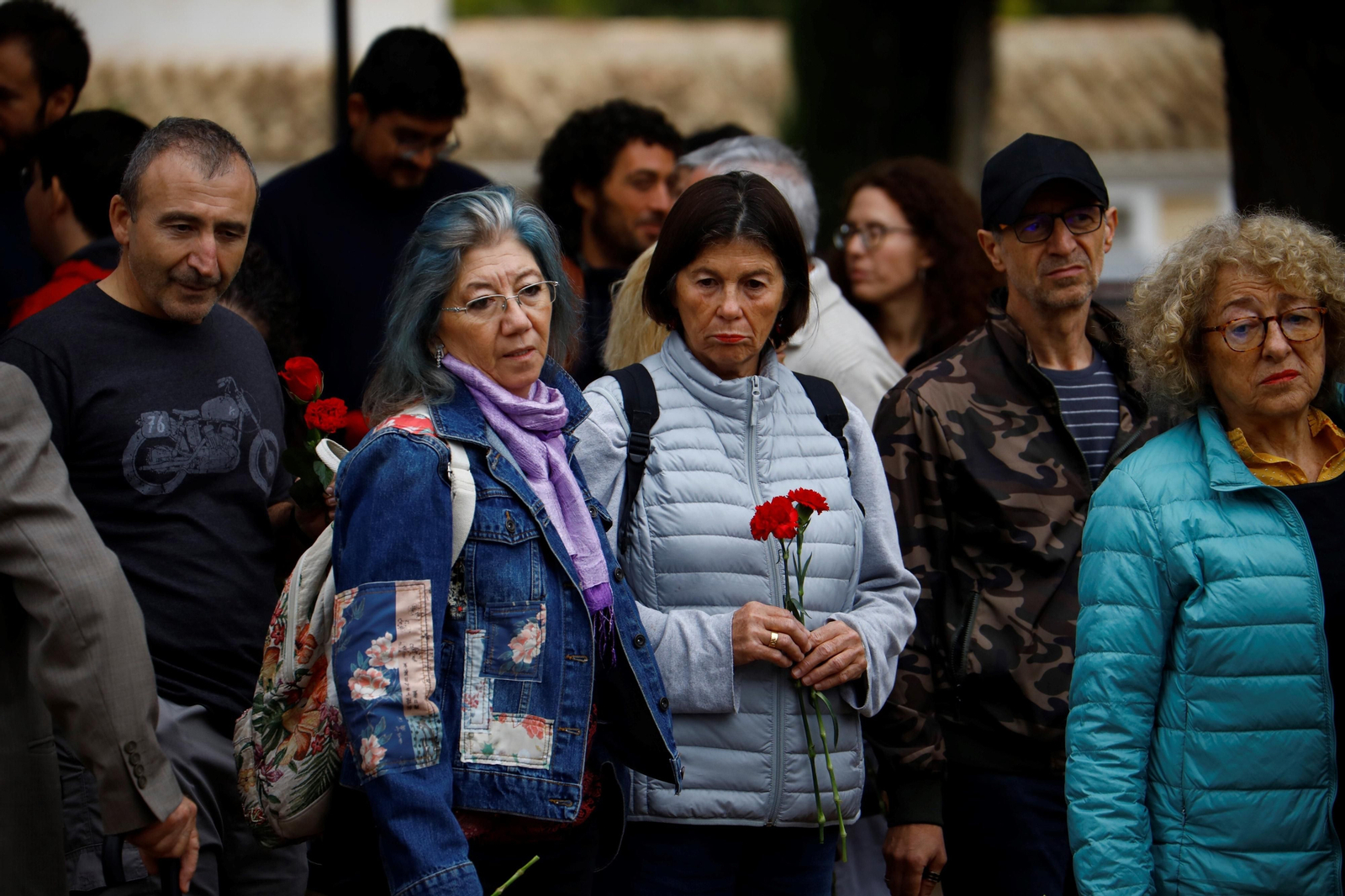 El acto de homenaje previo a las exhumaciones de las fosas en la Salud, en imágenes