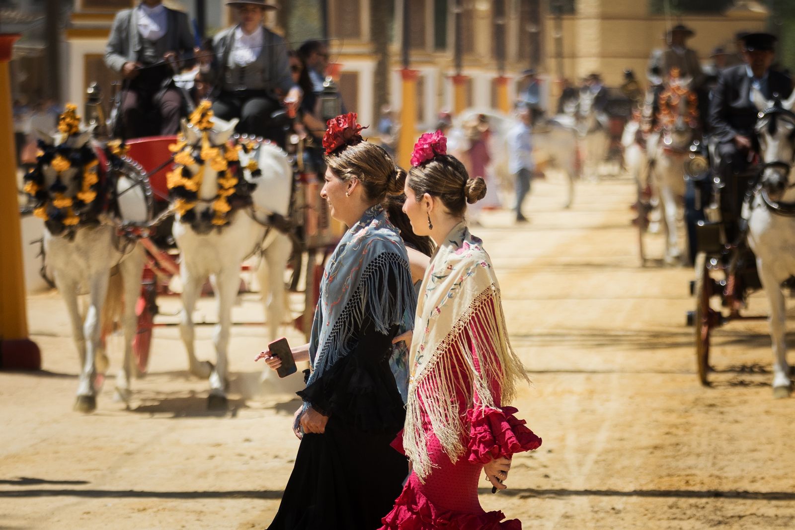 Calor y ambiente en el último día de la Feria de Jerez