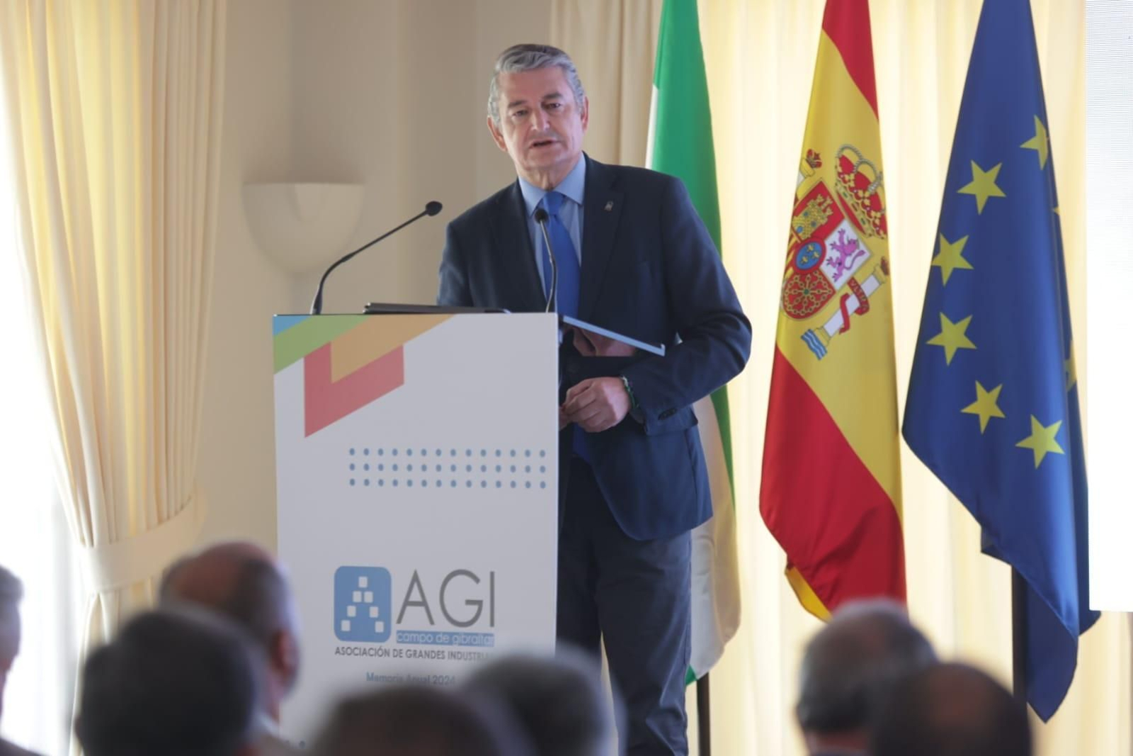 Antonio Sanz, consejero de Presidencia de la Junta, durante su intervención