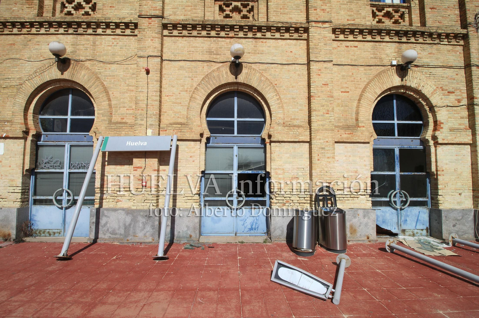 Imágenes del estado actual de la antigua Estación de Tren de Huelva