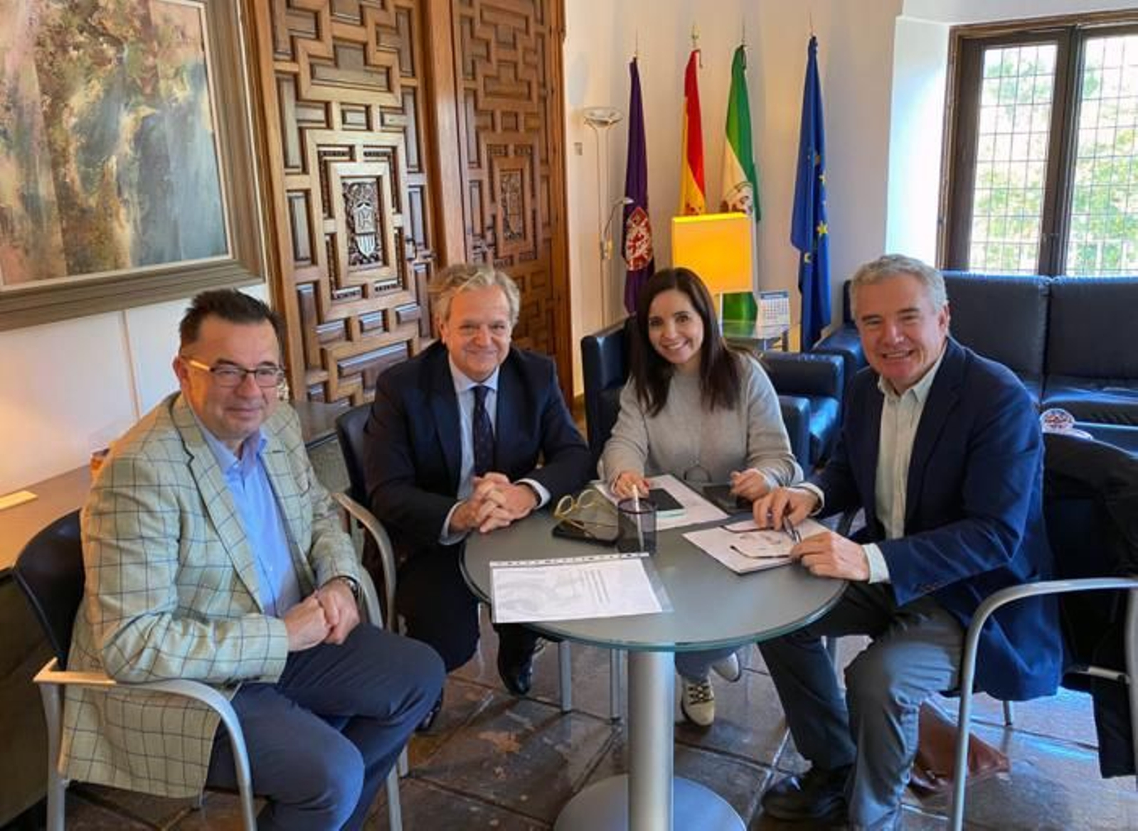 Antonio Ortega, Salvador Fuentes, Irene Araceli Aguilera y Rafael Casaño.