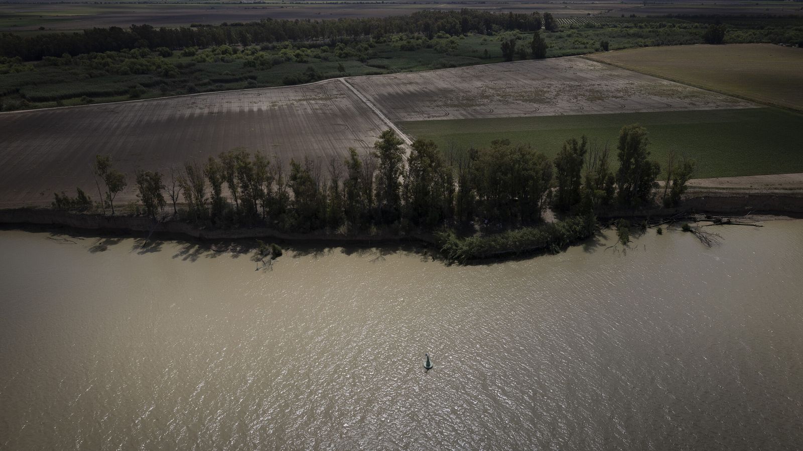 El Guadalquivir, desde el aire.