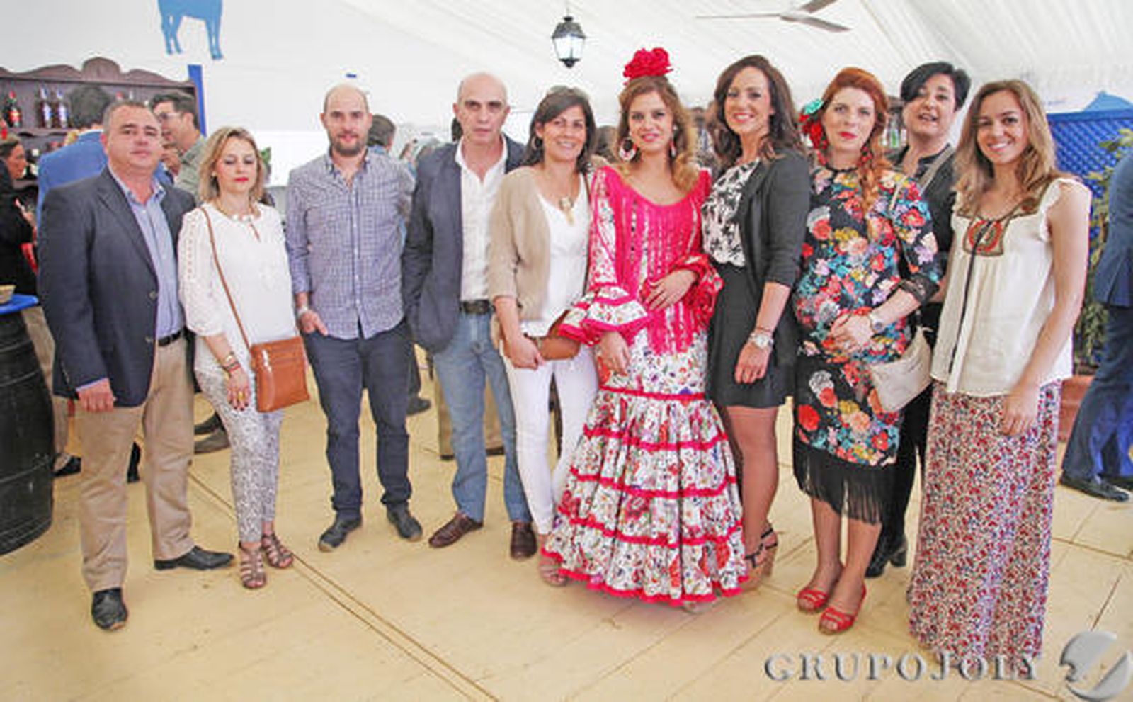 David Castillo y Maite Quirós, junto a su equipo de Elisea Diseño Interior, en la caseta de Diario de Jerez.

Foto: Vanesa Lobo