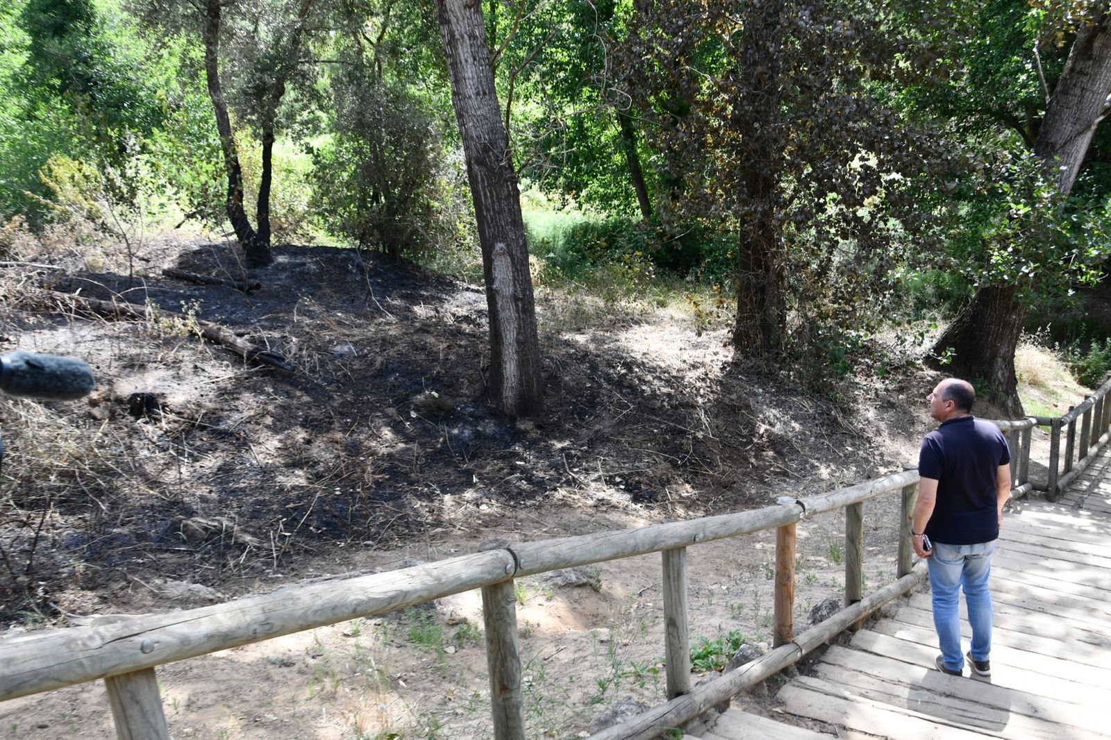 El teniente de alcalde delegado de Medio Ambiente visita la zona afectada por el incendio