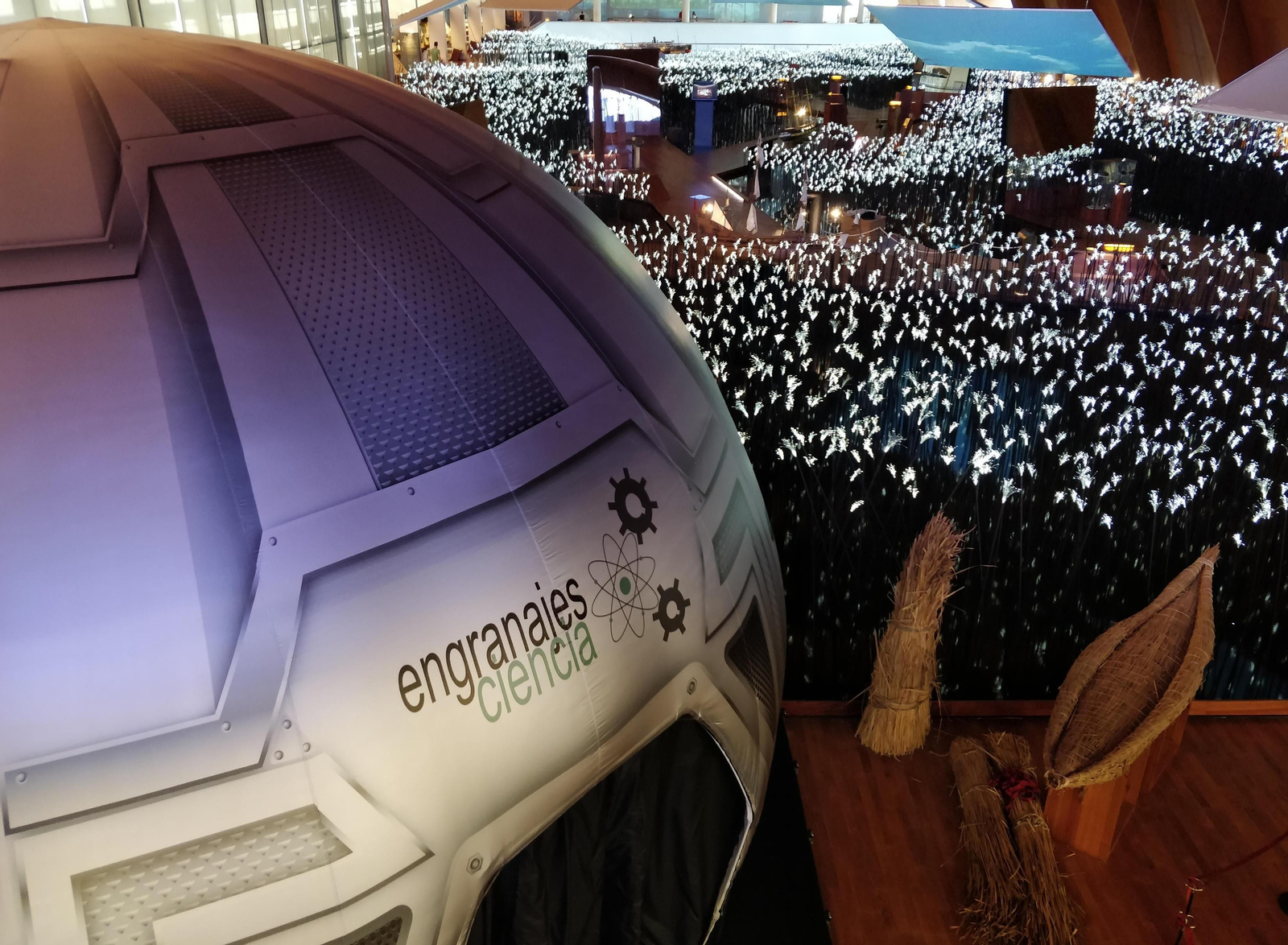 La cúpula geodésica mide 7 metros de diámetro.