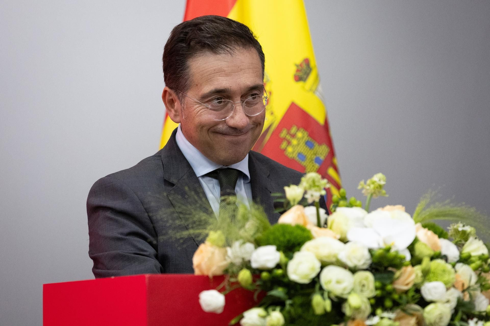 El ministro de Exteriores, José Manuel Albares, durante su visita a China.