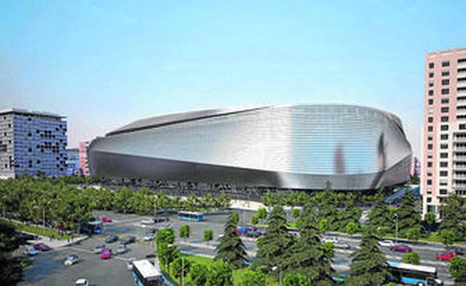 Una recreación del que será el nuevo estadio Santiago Bernabéu, que estaría terminado en 2020.