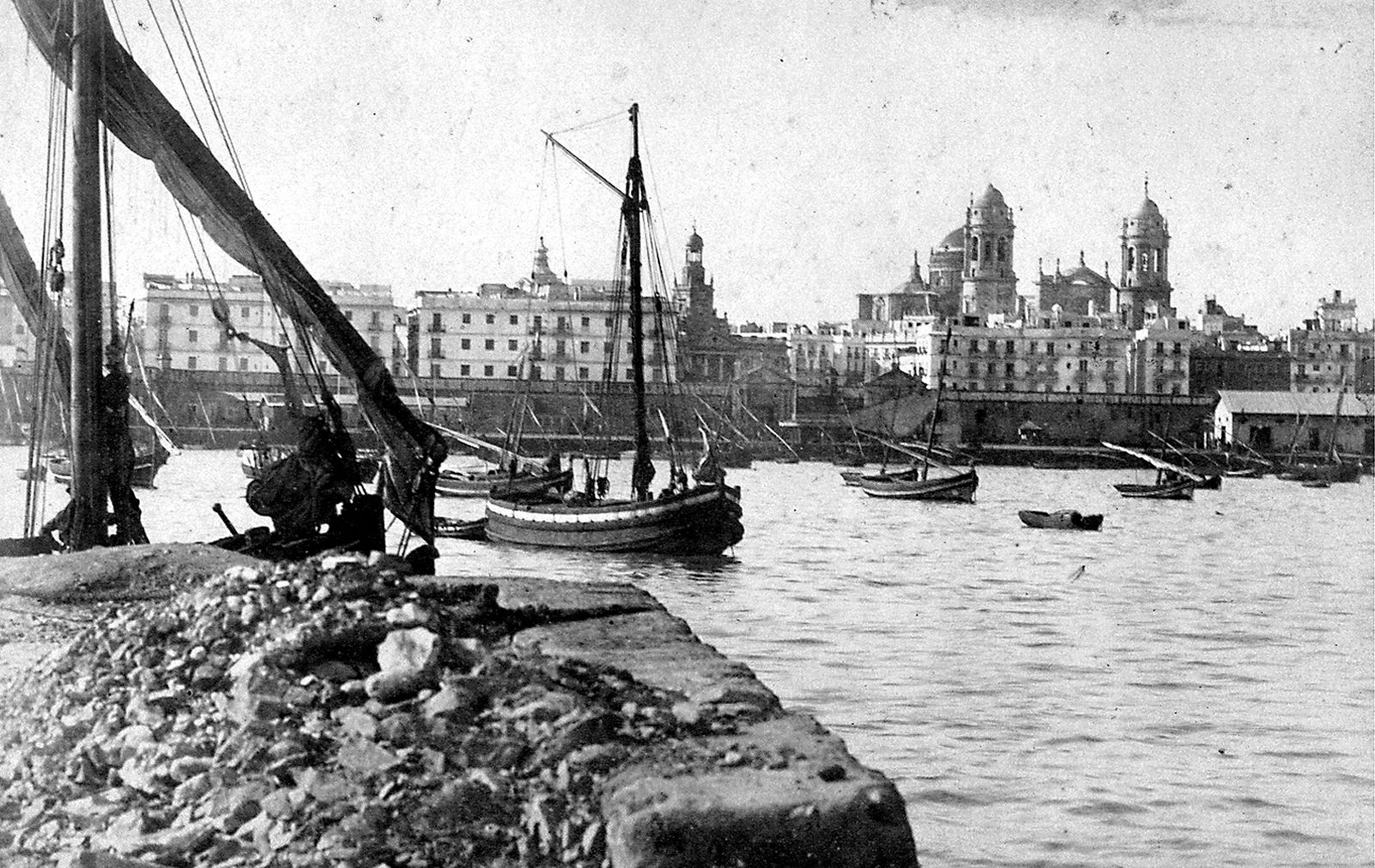 Muelle de Cádiz a finales del siglo XIX.