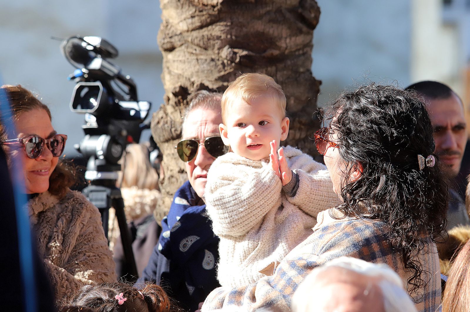 Imágenes del ambiente en la procesión de San Sebastián