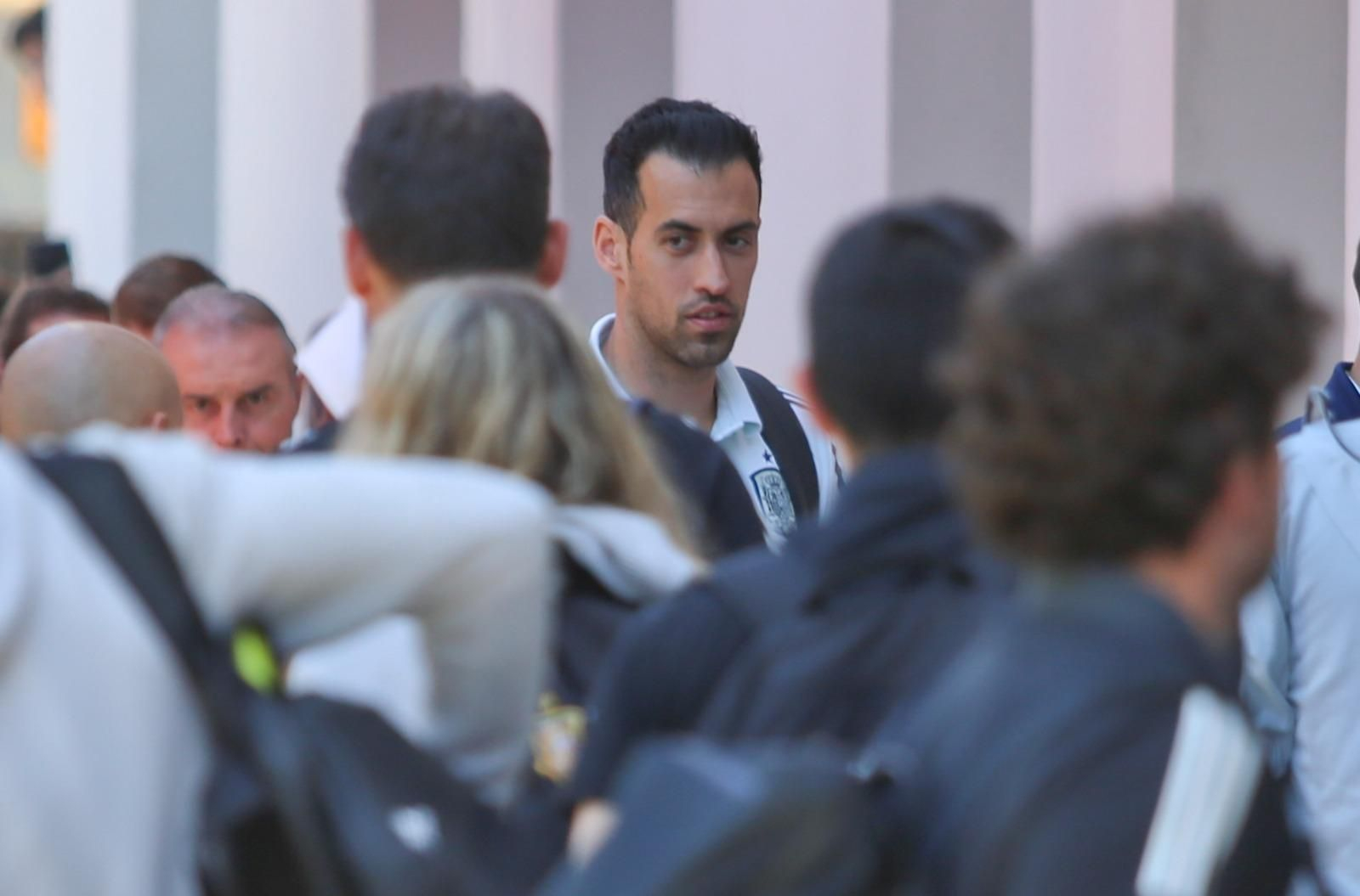 Las fotos de la llegada de la selección española a Málaga.