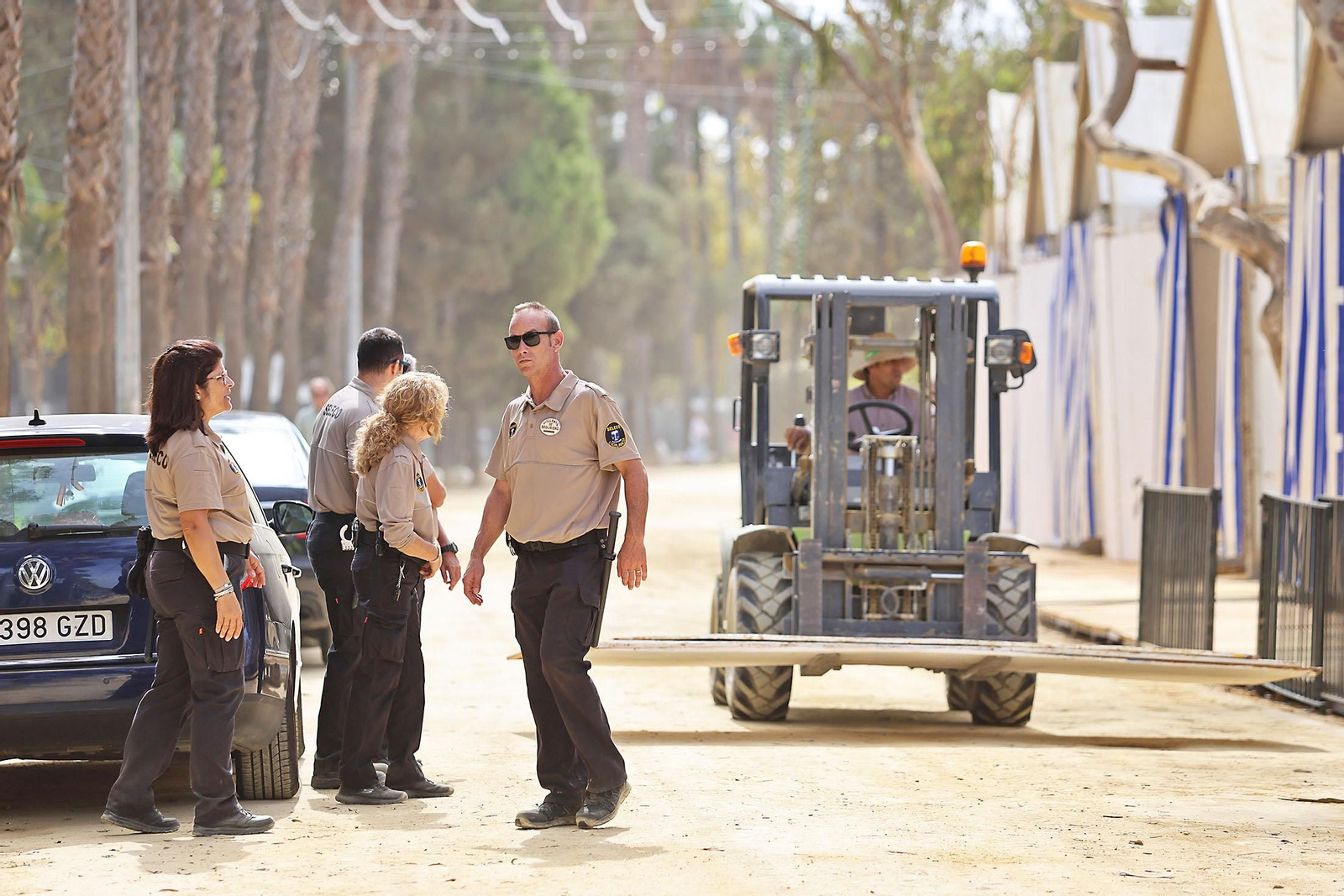Imágenes de los preparativos en el recinto de la Feria del Caballo 2024