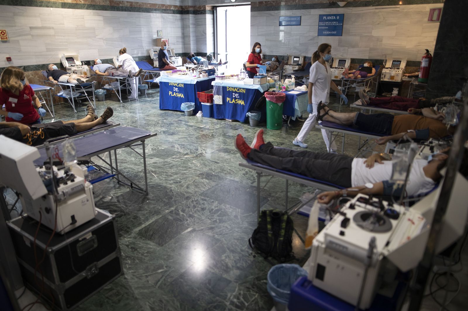 Jornada extraordinaria de donación de sangre en el Palacio de Congresos de Granada.