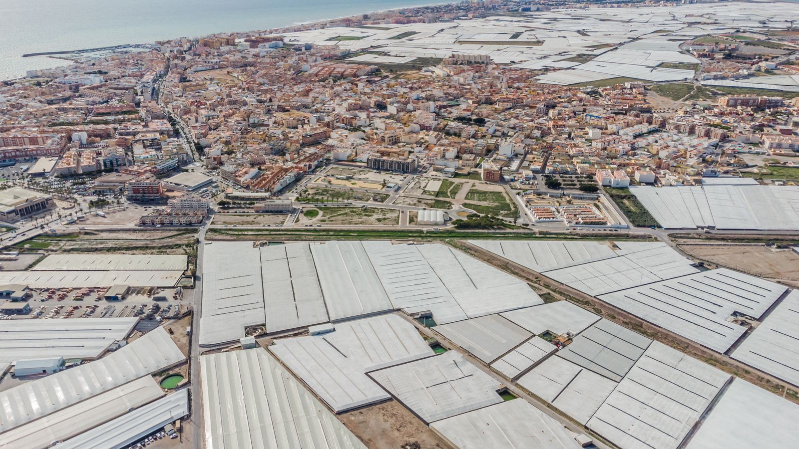 Roquetas tiene más de 3.000 hectáreas dedicadas a los cultivos bajo plástico.