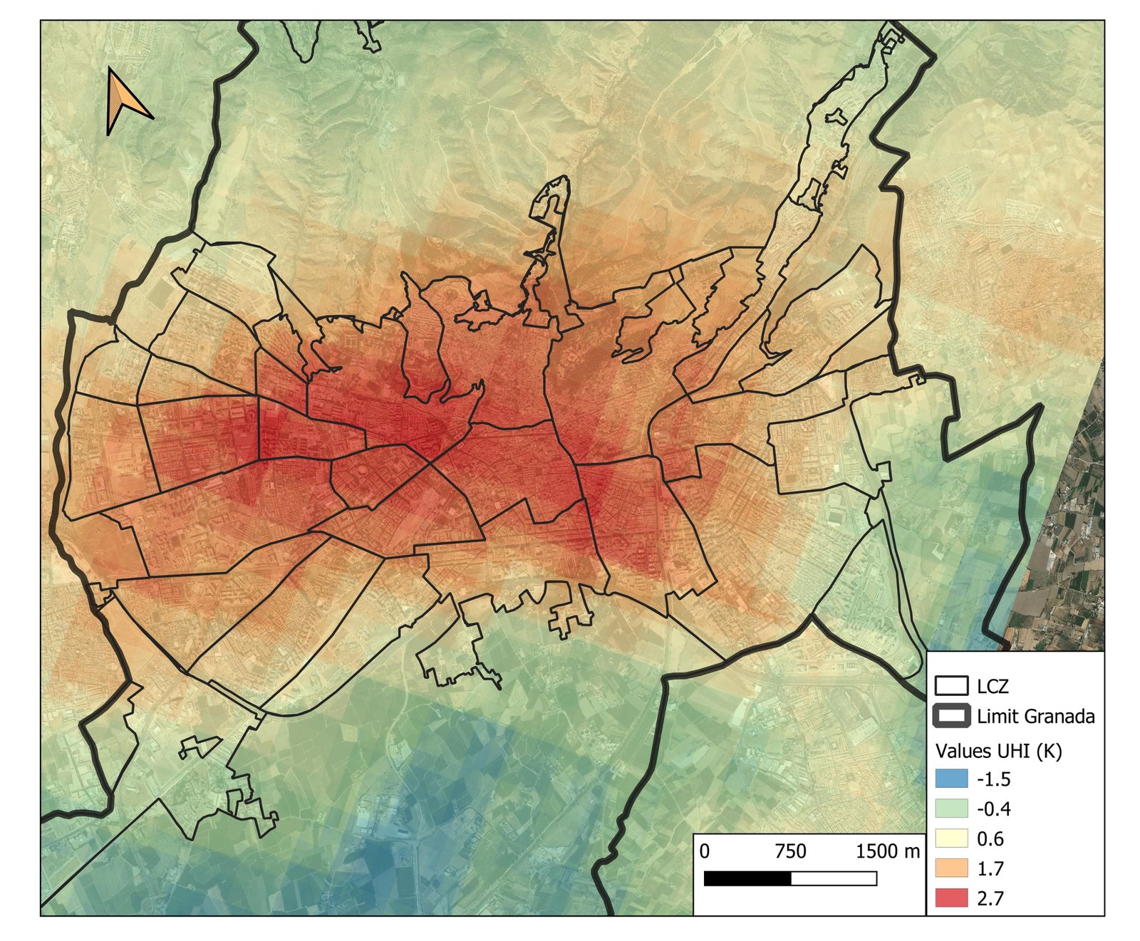 Isla de calor nocturna.