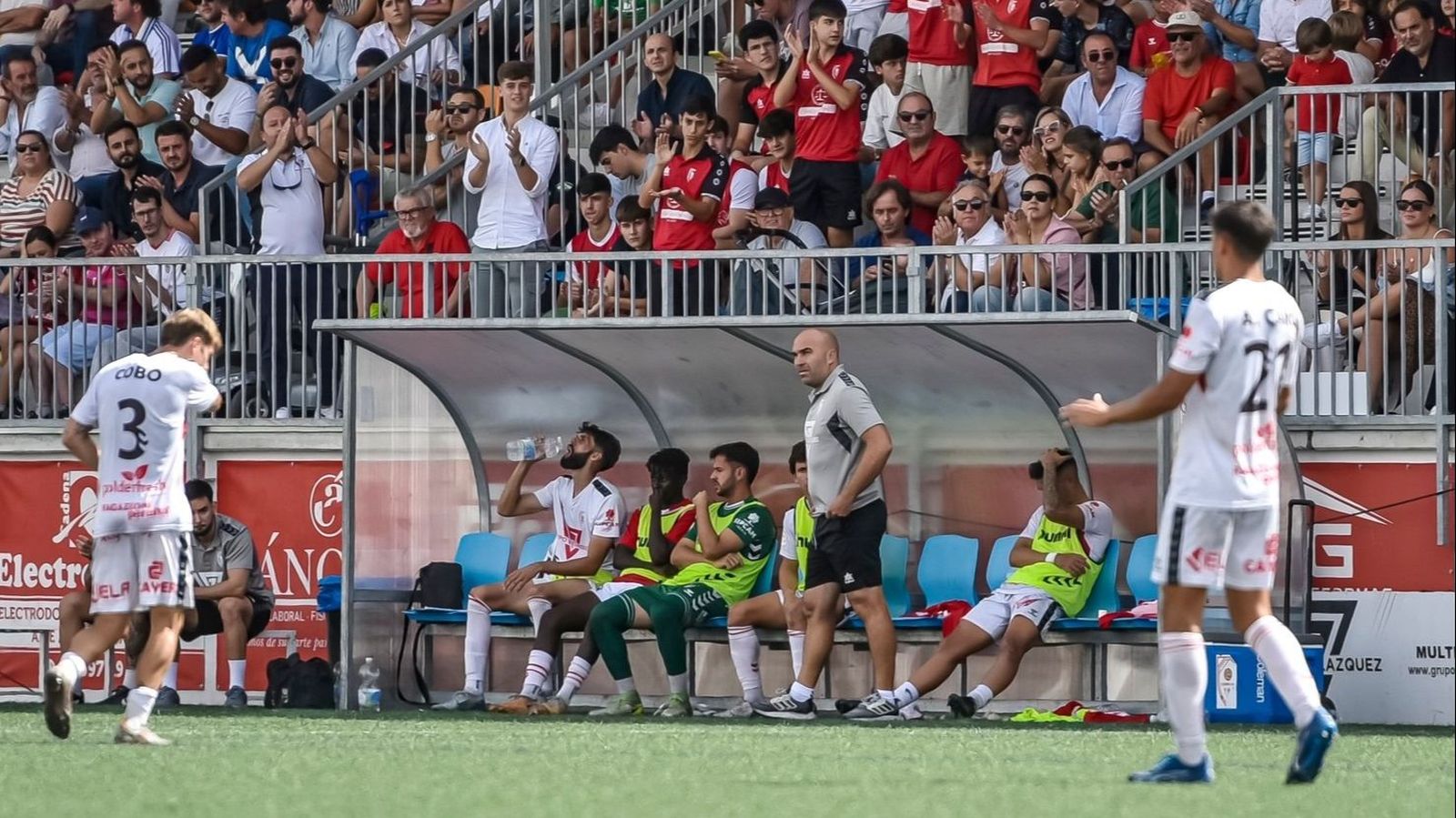Diego Galiano, en el partido que enfrentó al Antoniano y al Xerez CD en Lebrija.