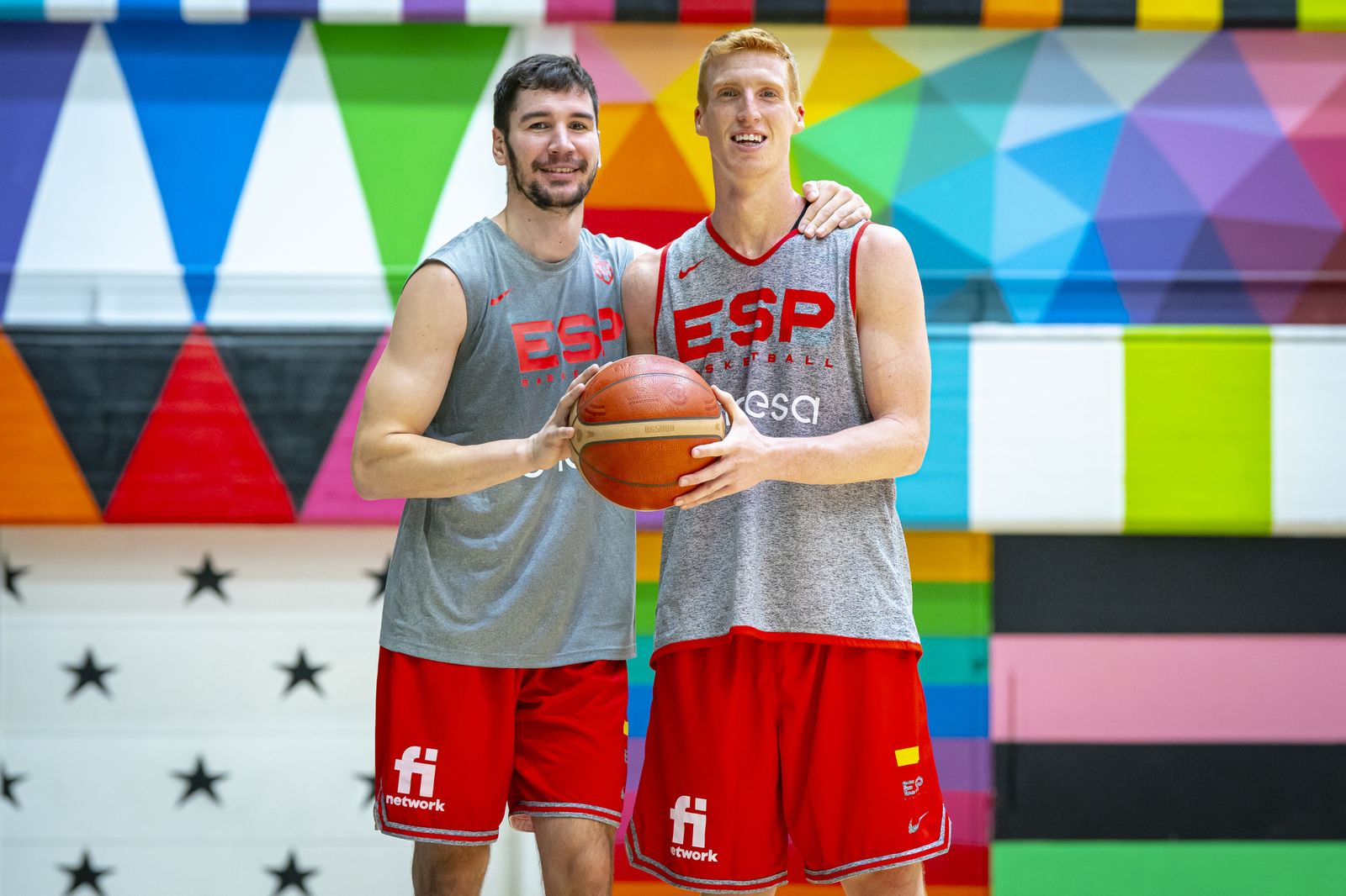 Darío Brizuela y Alberto Díaz, con España en el Eurobásket.