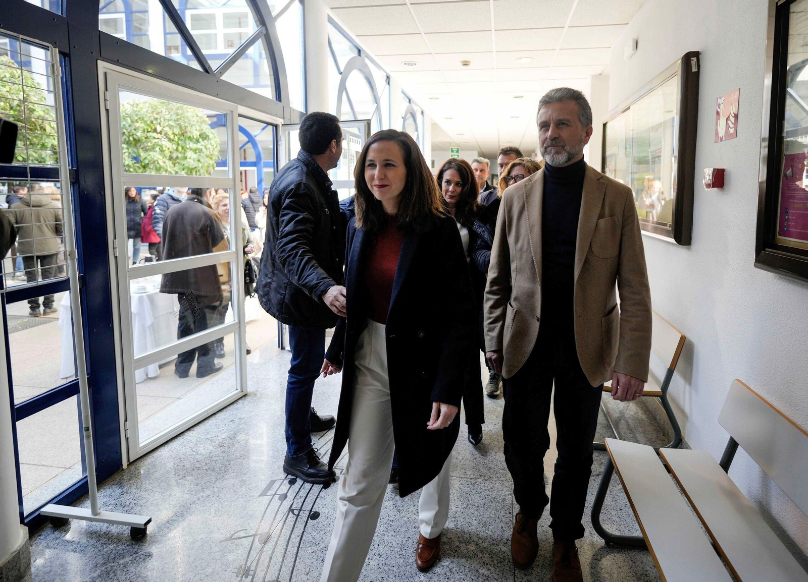 Ione Belarra en la Facultad de Ciencias del Trabajo de la Universidad de Córdoba.