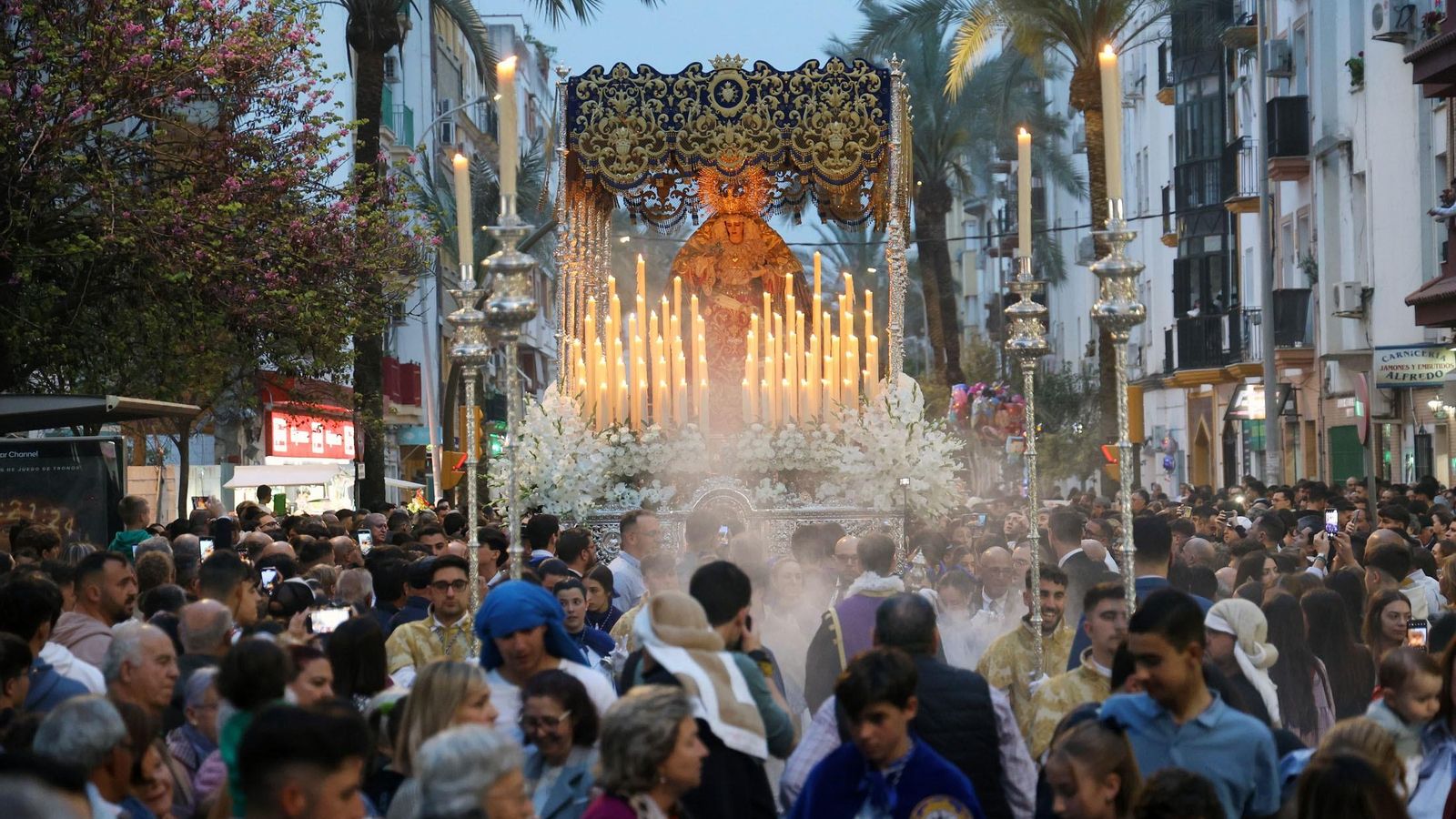 Virgen de los Dolores durante la Semana Santa de 2024.