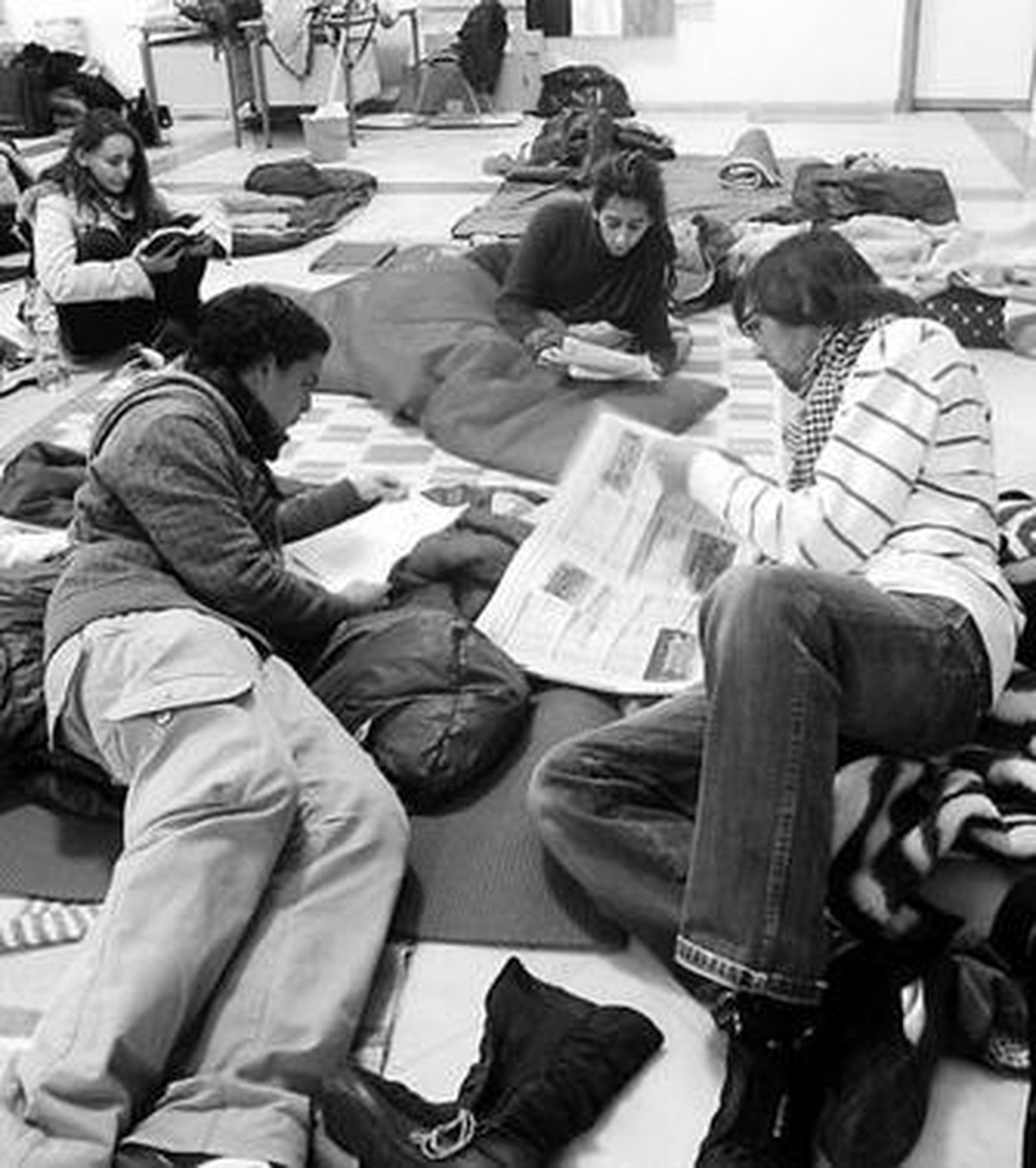 Alumnos de la UCA durante el encierro del pasado diciembre.