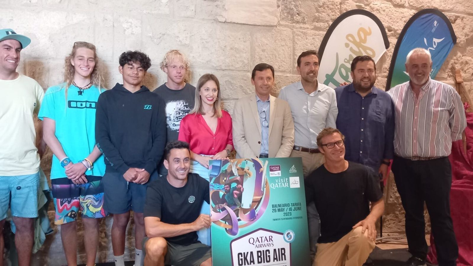 La presentación del Campeonato del Mundo GKA Big Air en Tarifa.