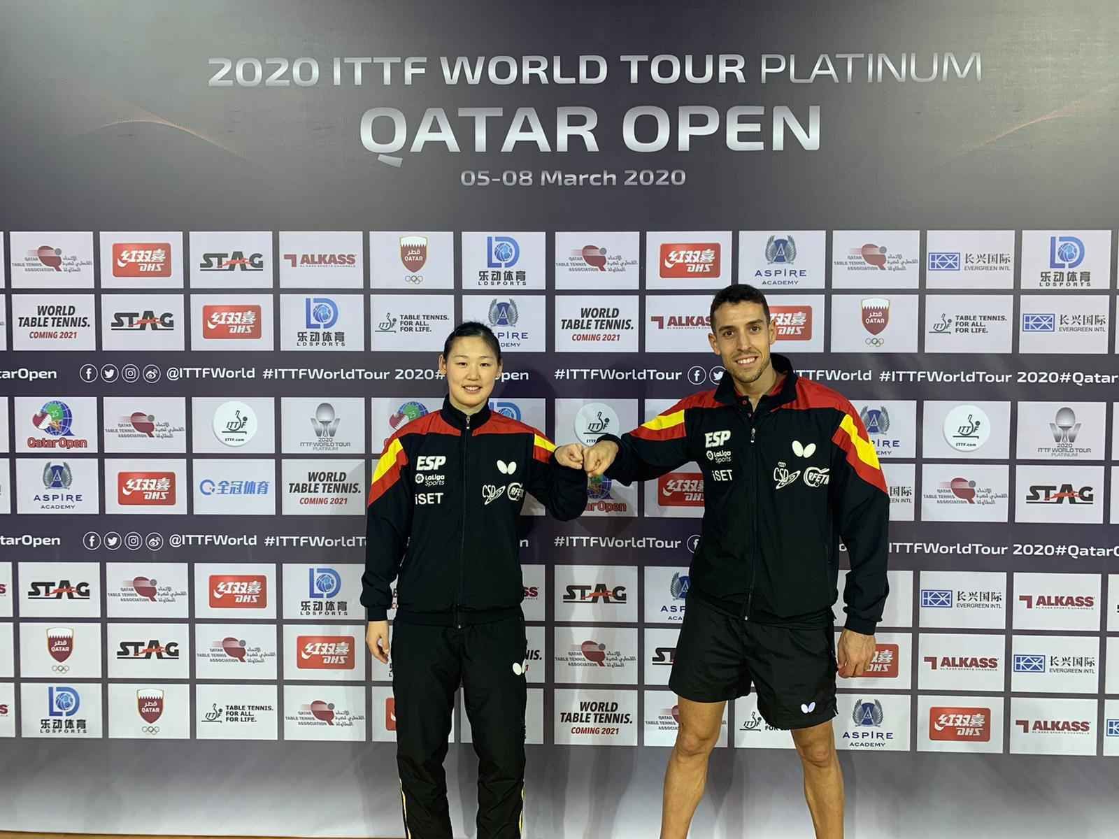 María Xiao y Álvaro Robles, en el Abierto de Catar.