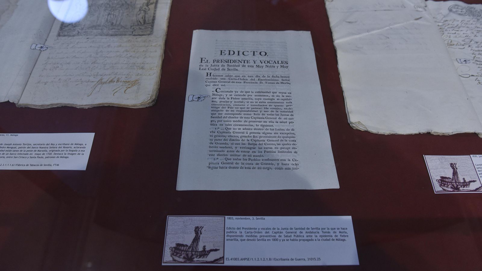 Algunos de los documentos que se pueden ver en la exposición del Archivo Histórico Provincial.