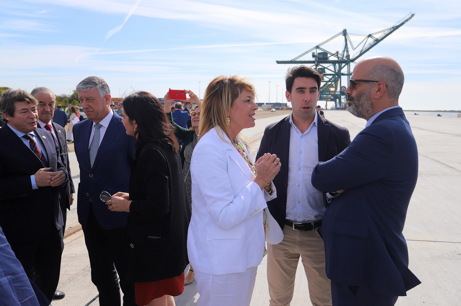 Imágenes de la inauguración de la ampliación norte del Muelle Sur del Puerto de Huelva