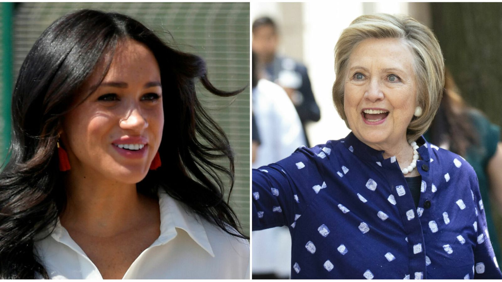 Fotomontaje de Meghan Markle junto a Hillary Clinton.