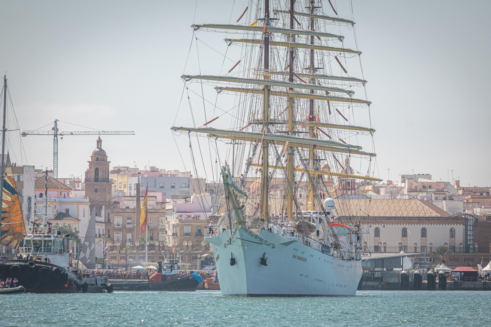 Imágenes de la parada naval desde el mar
