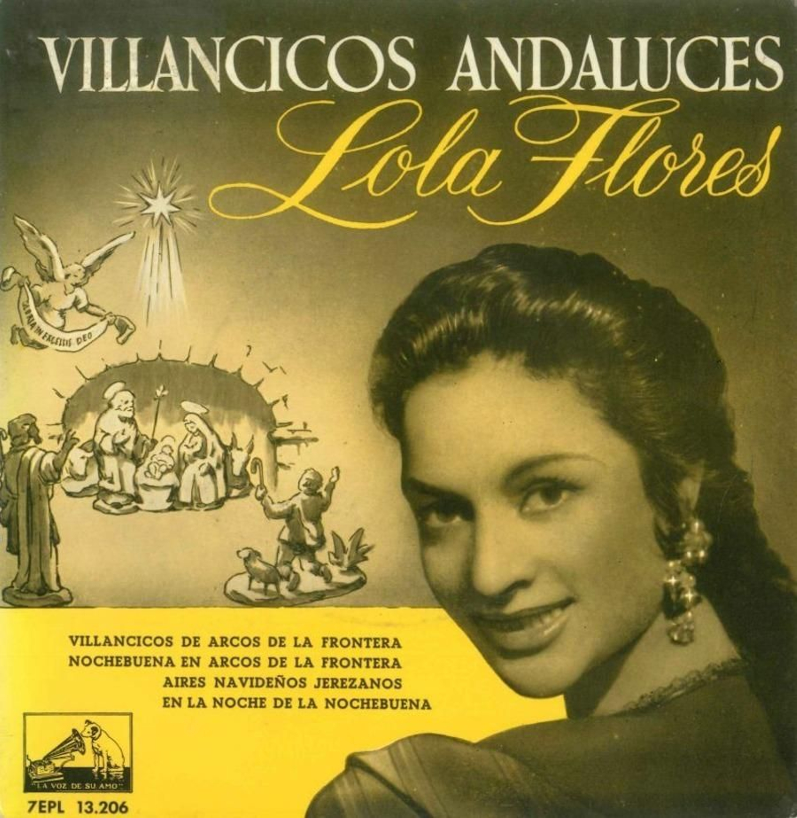 Portada de uno de los discos de villancicos de Lola Flores.