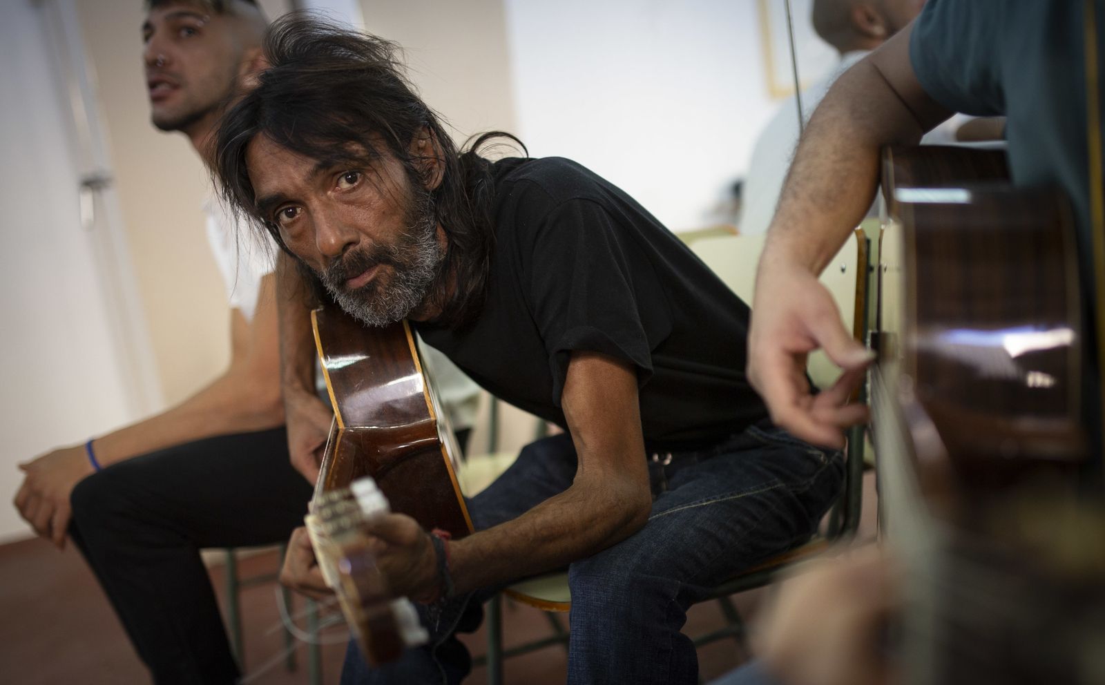 Ensayo para el espectáculo de la Bienal de los internos del Psiquiátrico Penitenciario de Sevilla
