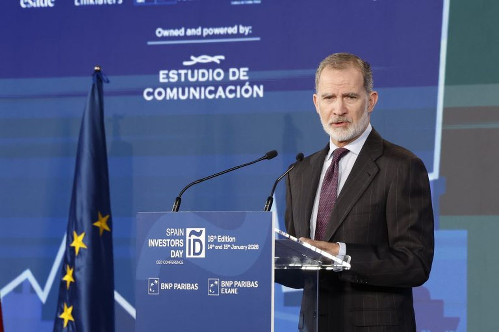 El Rey Felipe VI inaugura la 16ª edición del foro Spain Investors Day.