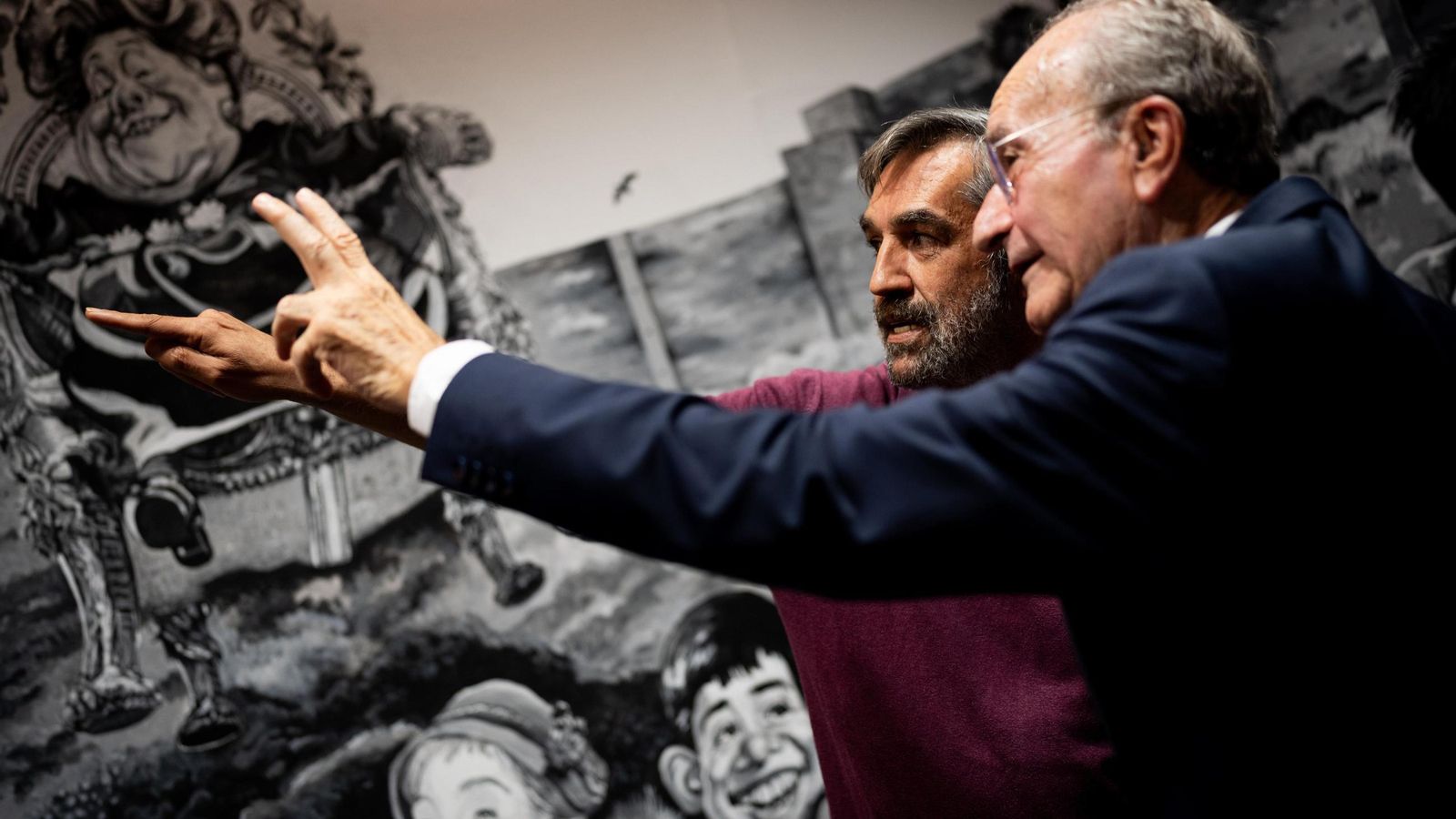 Mural de Idígoras en los cines Albéniz de Málaga