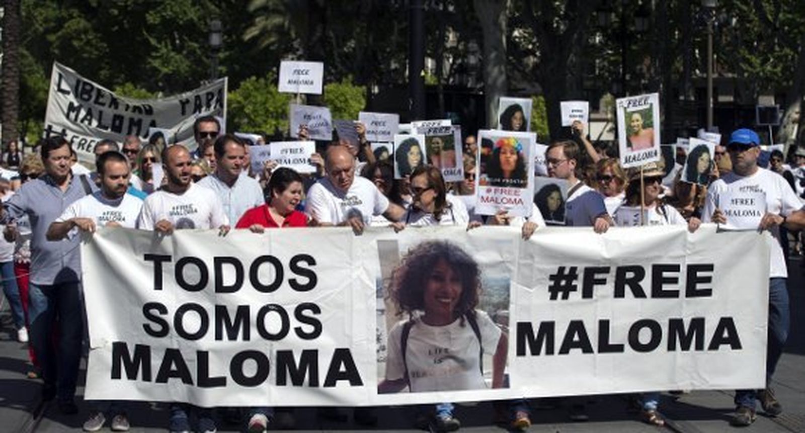 Unas 300 personas se manifiestan para pedir la liberación de Maloma