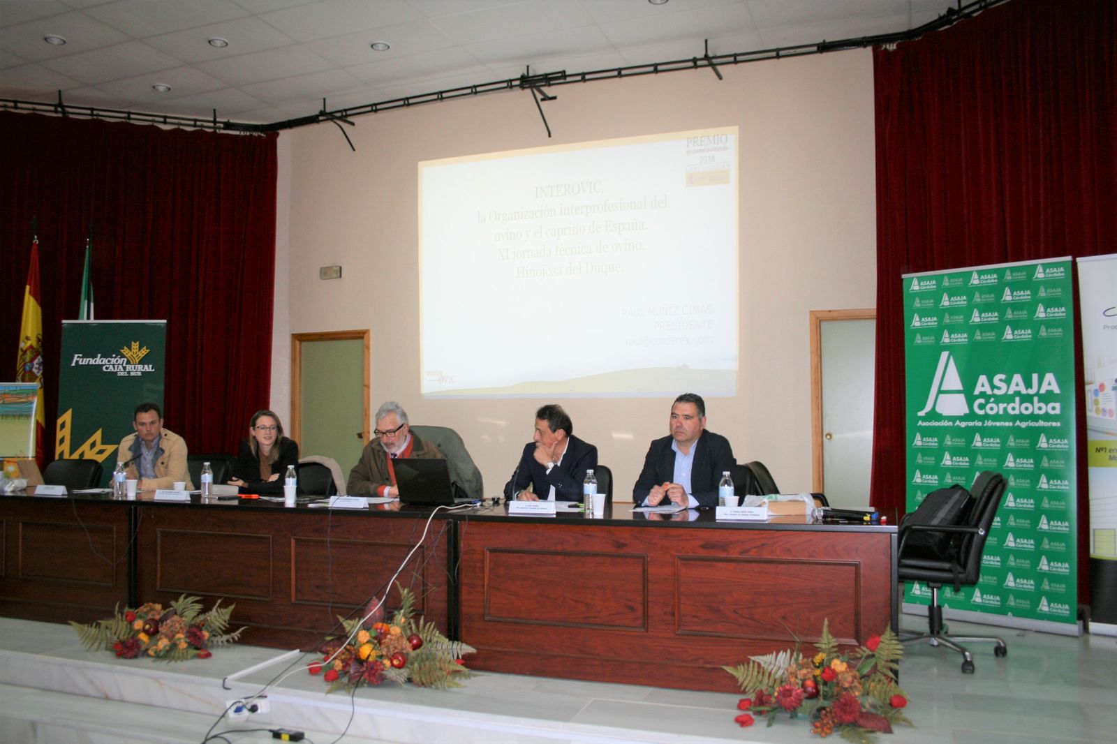 Mesa presidencial de las Jornadas celebradas en el Ifapa de Hinojosa del Duque (Córdoba).