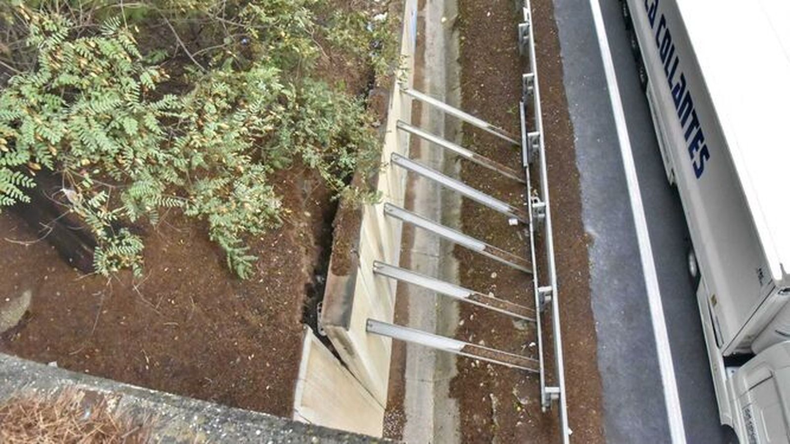 Fotos del muro de contención en la ronda de circunvalación de Algeciras