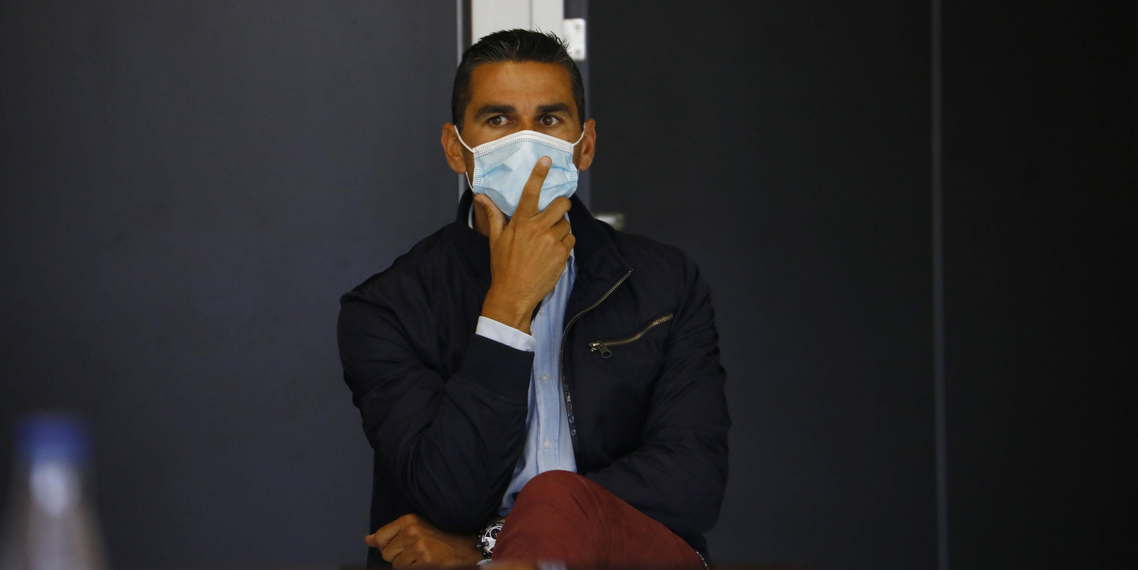 Juanito, director deportivo del Córdoba CF, en un acto en El Arcángel.