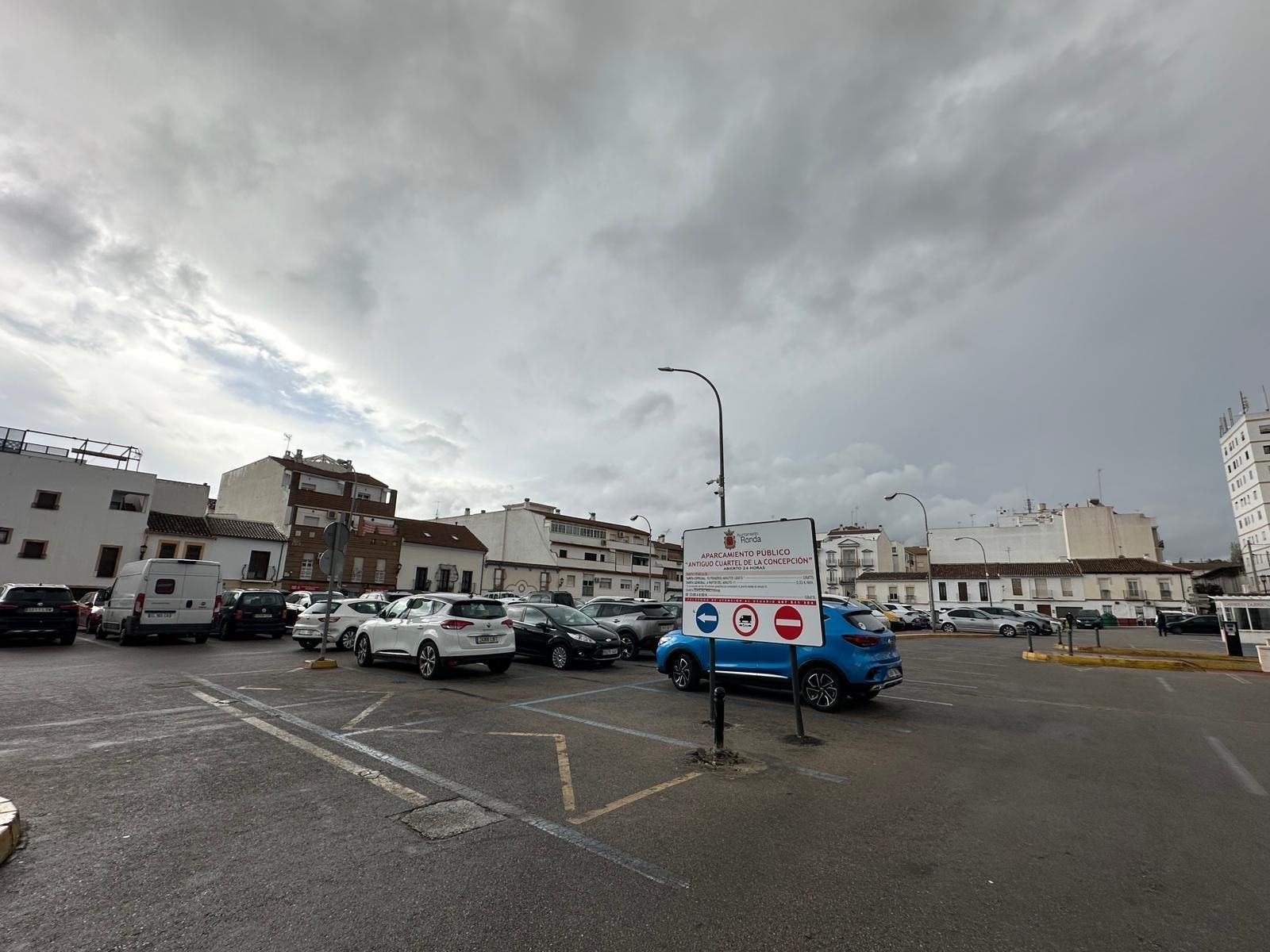 Aparcamiento actual en superficie