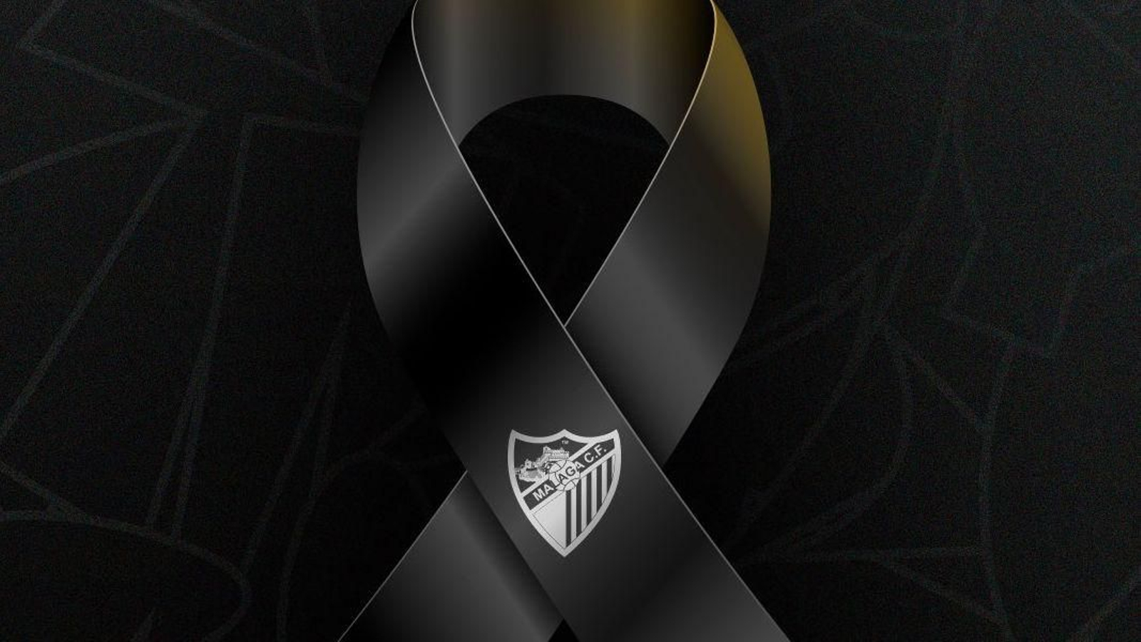 Mensaje de luto del Málaga CF.