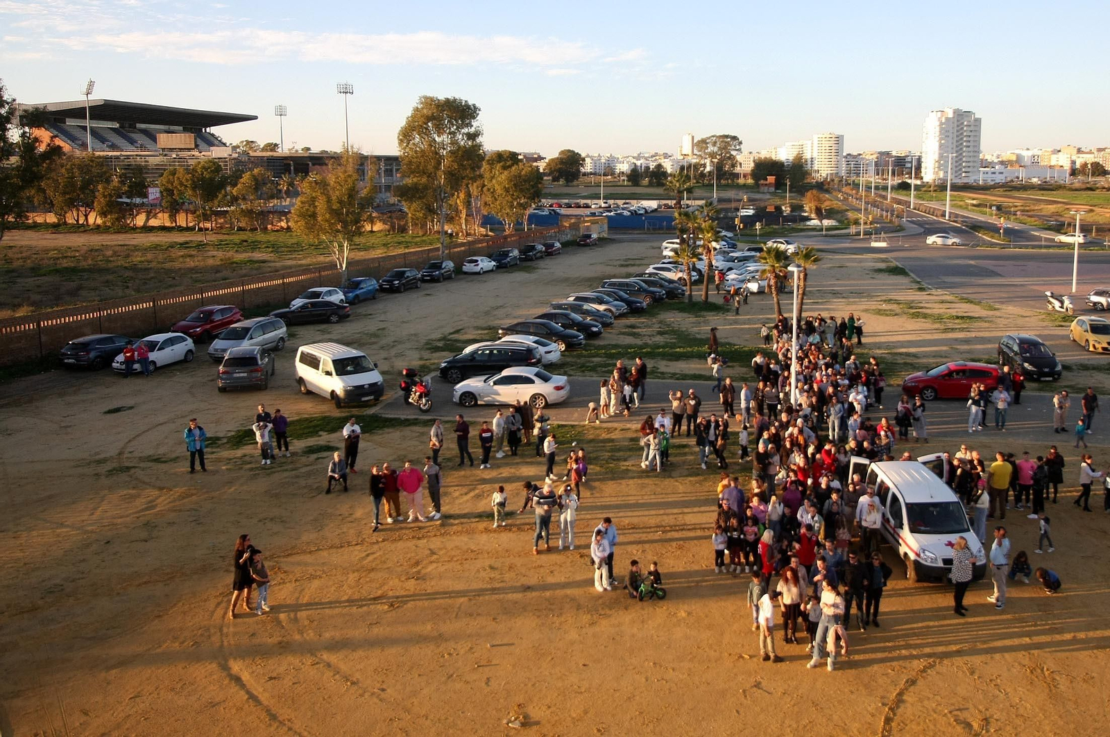 Imágenes del vuelo del globo aeroestático  en Huelva