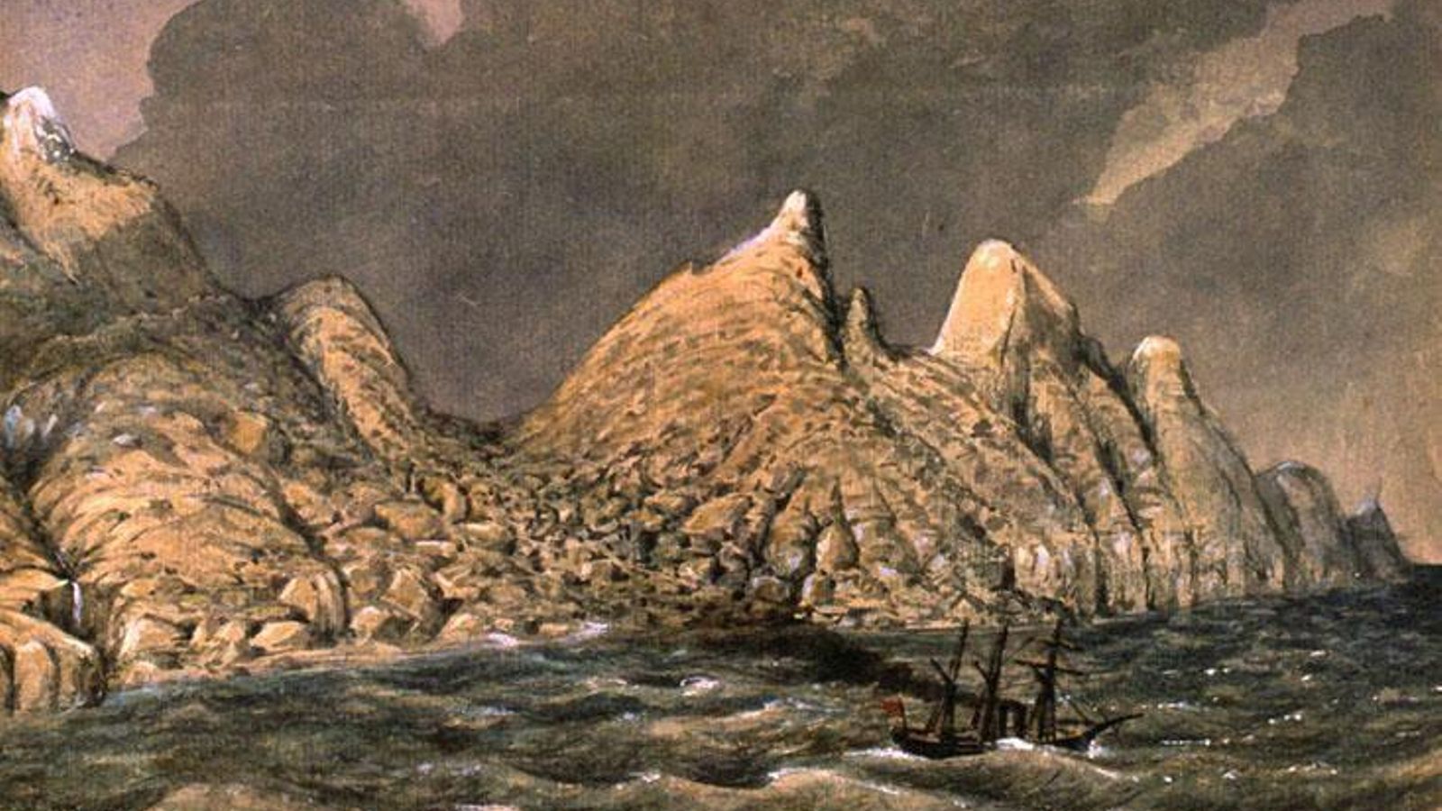 La isla Desolación, puerta del entrada al estrecho desde el Pacífico.