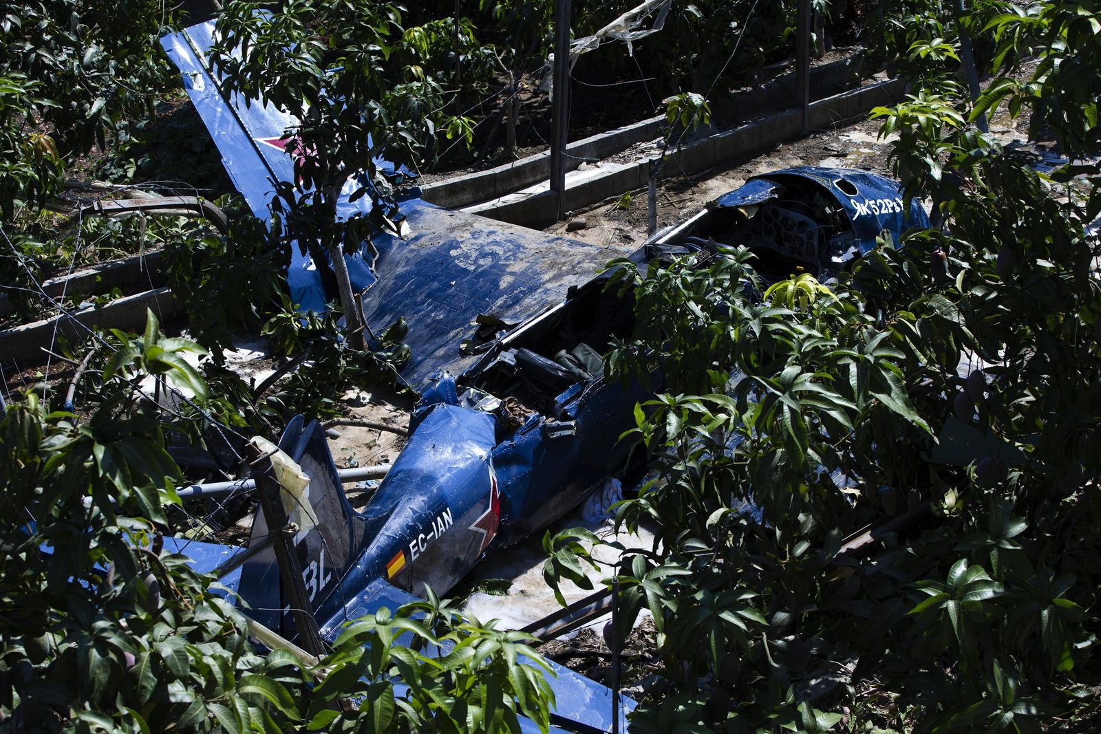 Vista de la avioneta siniestrada en 2013.