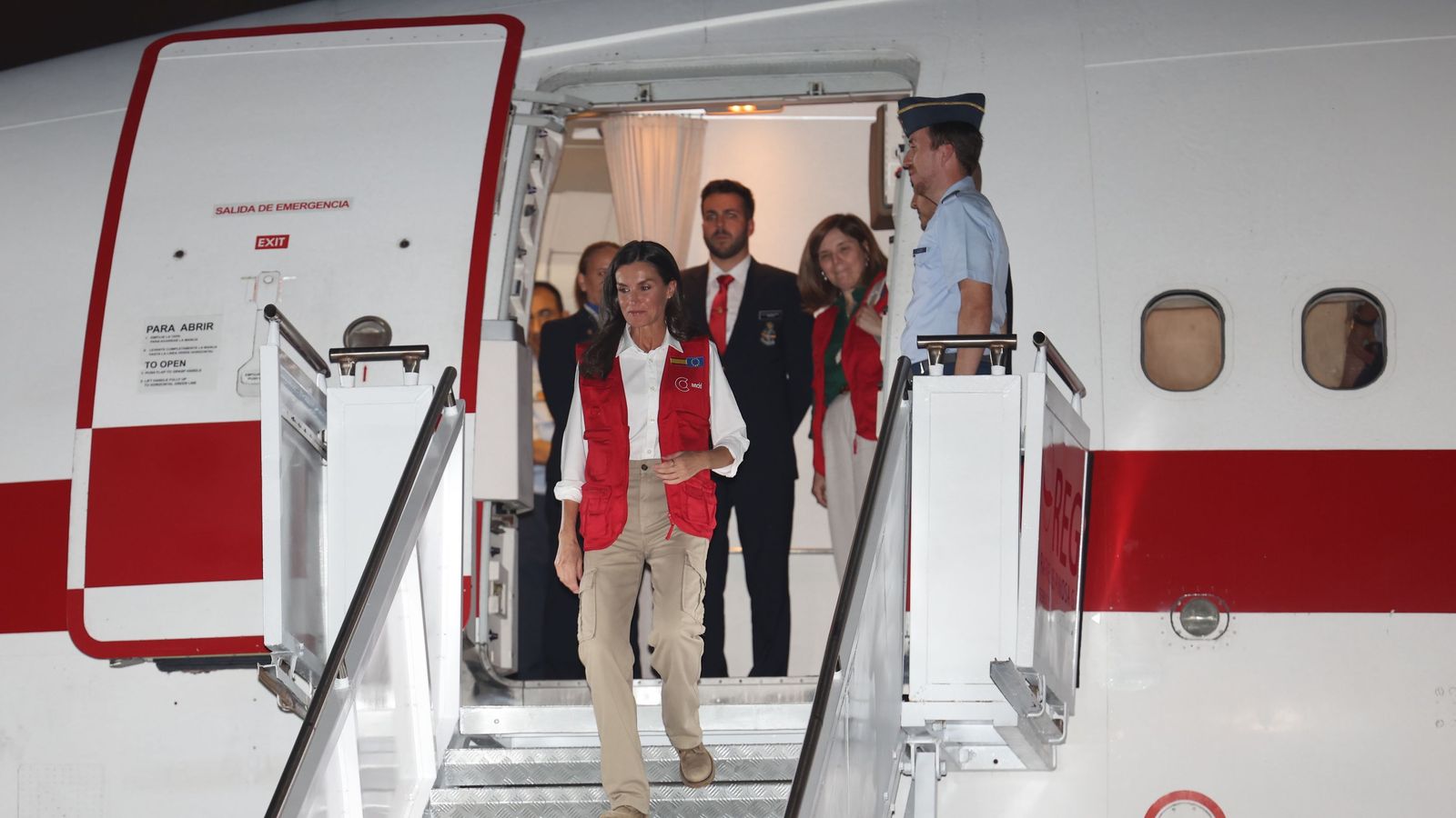 Doña Letizia a su llegada a Cartagena de Indias