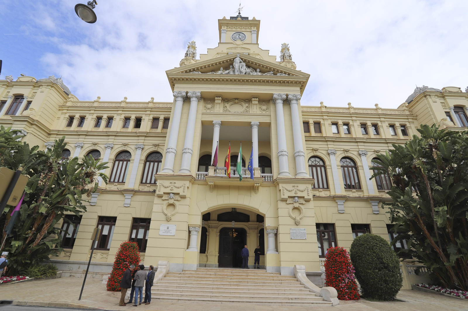 Fachada principal del Ayuntamiento de Málaga.