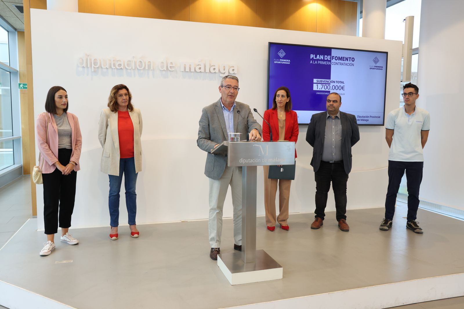 Presentación, este lunes, de la sexta edición del Plan Primera Oportunidad de la Diputación de Málaga.