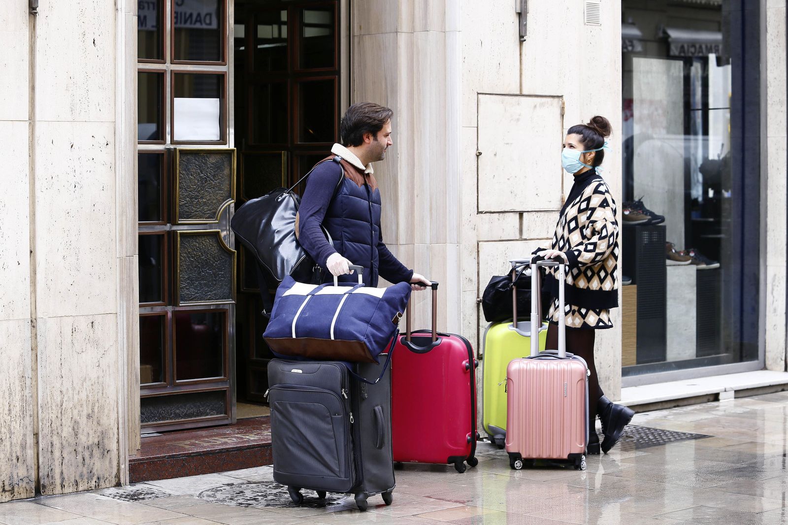 Turistas este martes en Málaga.