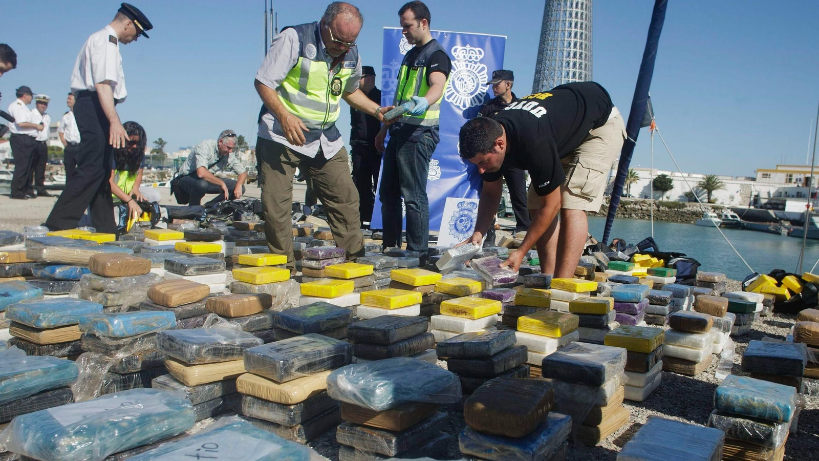 Imagen de archivo de otra operación contra el narcotráfico en Cádiz.