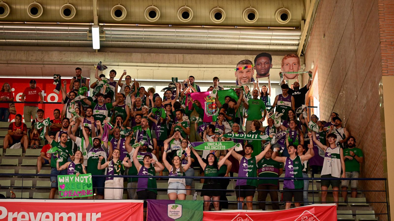 La afición malagueño en Murcia.